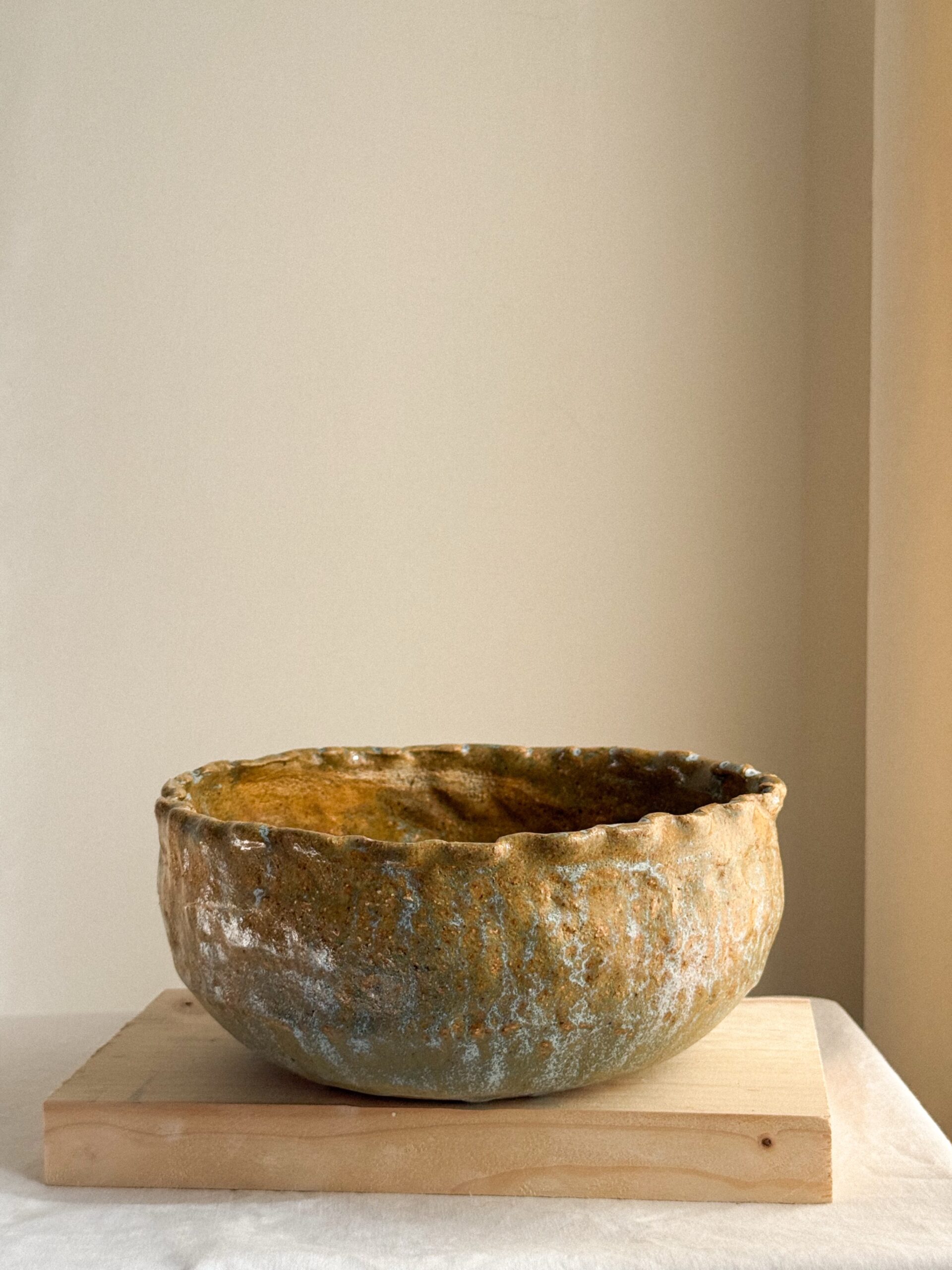 golden pasta bowl